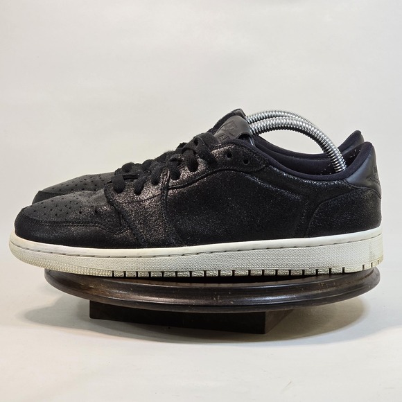 Air Jordan 1 Low OG Premium Shoes Womens Size 9.5 Black Sparkle Retro AH7232-011 - Picture 5 of 10